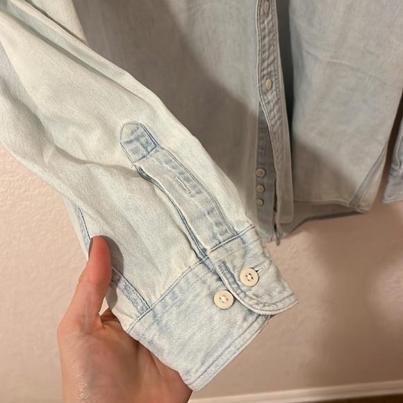 Vintage Casual Button Down Denim Shirt - Picture 2 of 5